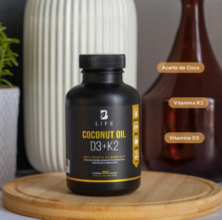 Coconut Oil D3+K2 , Aceite de Coco, Vitamina D3 y K2 | Blife