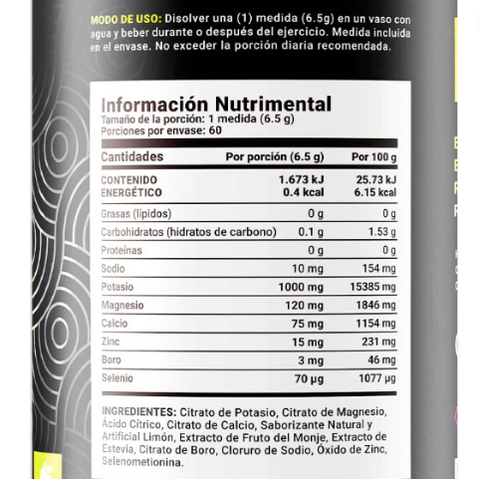 Electrolytes Blend Limón Mezcla de Electrolitos sabor Limón 390g | Blife