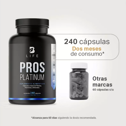 Pros Platinum Fórmula para Él Potencializada 240 cap. | Blife