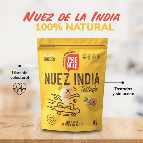 Nuez de la India Tostada Con Sal de Mar Premier