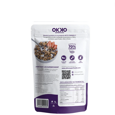 Granola Con Nueces y Chocolate 320g Okko