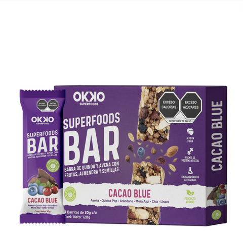 Barra de Quinoa y Avena Cacao Blue Okko