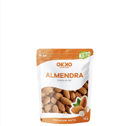 Almendra Entera Sin Sal 75g Okko