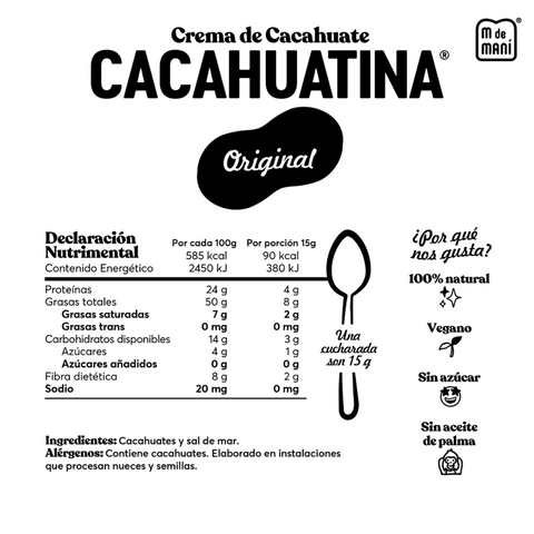 Crema de Cacahuate Cacahuatina M de Maní