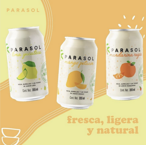 Agua Mineral Con Sabor Sin Azúcar ni Calorías Parasol 4pack