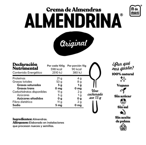 Crema de Almendras Almendrina M de Maní