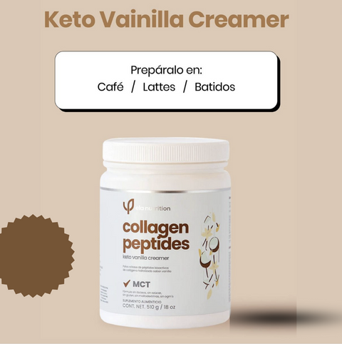 Péptidos Biaoctivos de Colágeno Hidrolizado Keto Vainilla Creamer ela collagen