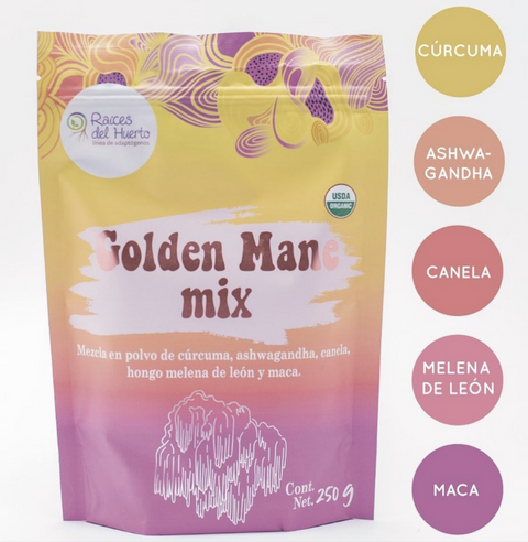 Golden Mane Mix Mezcla de Adaptógenos Raíces del Huerto