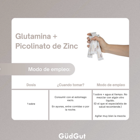 Glutamina + Picolinato de Zinc ⎜GüdGut