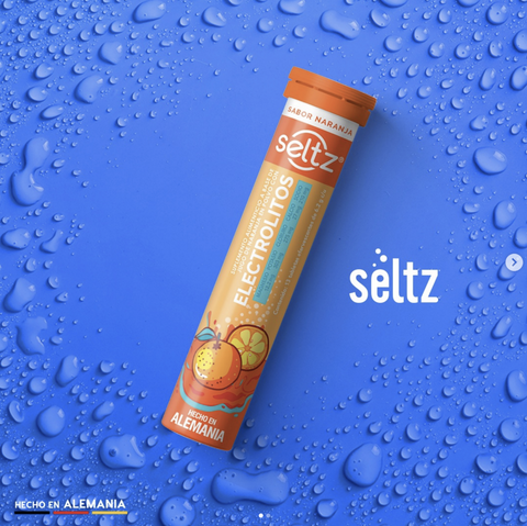 Electrolitos Efervecentes sabor Naranja⎜Seltz