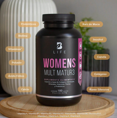 Womens Mult Matur3  Multivitamínico para Mujeres +40 |Blife