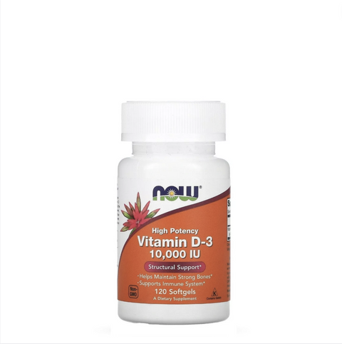 Vitamina D-3 10,000 Ui 120 cap | Now Foods