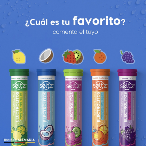 Electrolitos Efervecentes sabores surtidos⎜Seltz