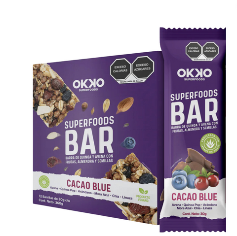 Barra de Quinoa y Avena Cacao Blue Okko